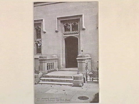 MELBOURNE UNIVERSITY Entrance to Princess Ida Club Rooms, c. 1909