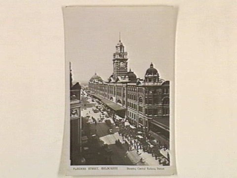 FLINDERS STREET, MELBOURNE Showing Central Railway Station, c. 1922