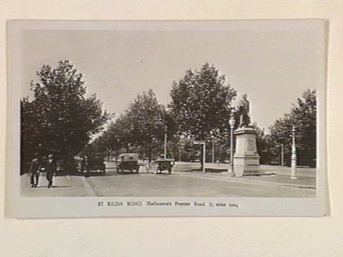ST. KILDA ROAD. Melbourne's Premier Road, 2 1/4 miles long, c. 1922