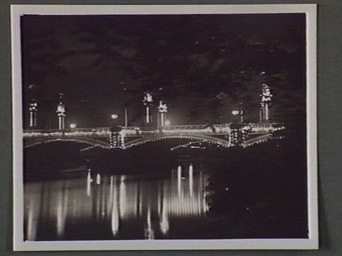 Princes Bridge by night, 1935
