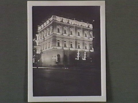 Bank of Australasia, N.W. corner of Collins and Queen Streets, illuminated at night, 1935