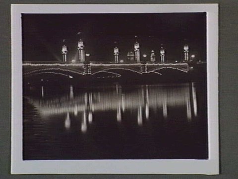 Princes Bridge by night, 1935