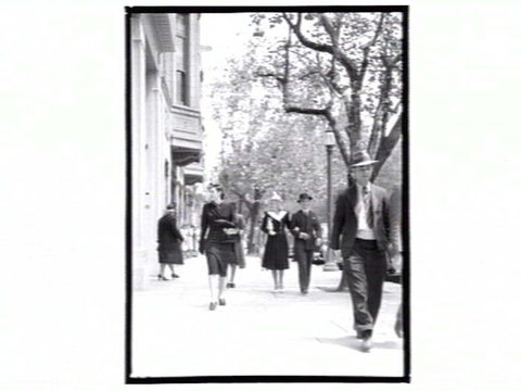 People in Collins Street near the Oriental Hotel, 1936–39