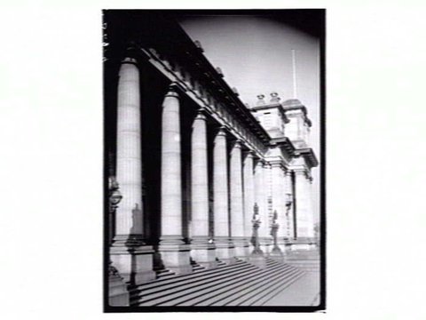 The steps of Parliament House, Melbourne, looking north, 1936–39