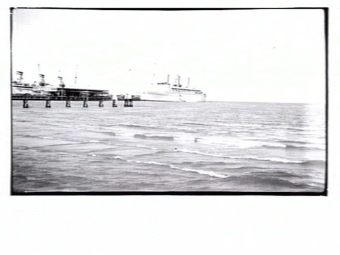 Ships approaching Princes Pier, Port Melbourne, 1934–35