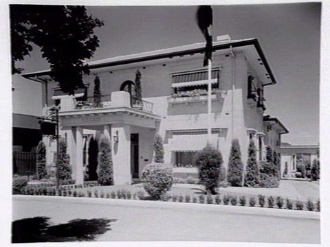 Exterior of Sleight's Funeral Home, St. Kilda Road at Domain Rd, 1937–43