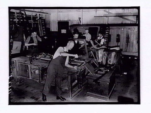 Maintenance work shelter shed, North Melbourne, 1947