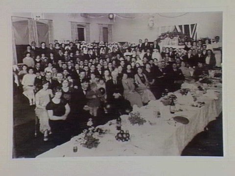 A reception at the Alhambra Cafe in Spencer St., opposite the railway station, owned by the Gogos family. 27/7/1924