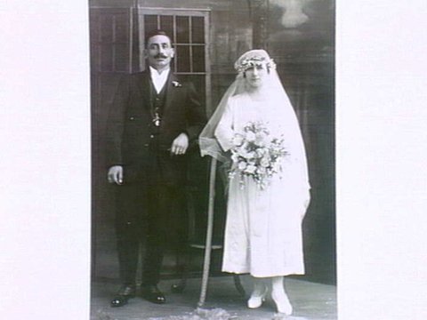 The wedding of Telemachus and Antigone Venturas, pre 1920s in Melbourne