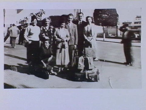 A group of newly arrived Maltese immigrants arrive at Port Melbourne, 1/1/1954