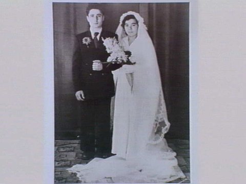 Joe Schembri and Anne Friggieri at their wedding, Melbourne 1954