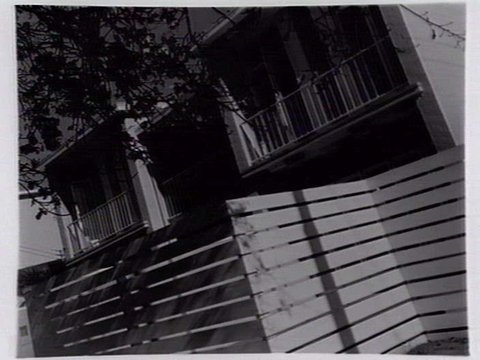 View from Clendon Road, of "Clendon" flats, corner Clendon and Malvern Road, Armadale, designed by Roy Grounds, c. 1940