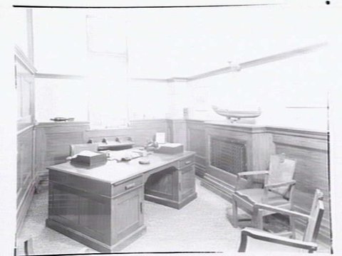 Office, possibly in the Port Authority Building, Market St. Melbourne, c. 1946