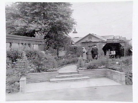 1949 Flower Show, showing outdoor display by Associated Nurseries of 366 St. Kilda Rd., Melbourne