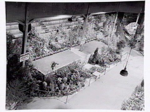 1949 Flower Show, showing display by Sparks & McAlpine Nurserymen of Shannon St., Box Hill