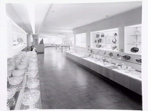 Glasswear Department, Mutual Store, 256 Flinders St., Melbourne, 1949