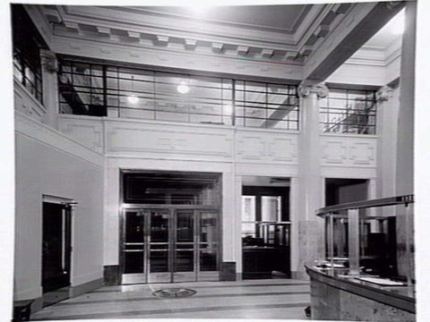 Commercial Bank of Australia, possibly head office, 335-9 Collins St. Melbourne, 1951