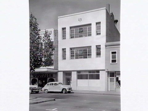 Offices of wool buyers J.R. Bennett & Co., E. Segard and Pittwool P/L at 181-183 King St., Melbourne, c. 1953