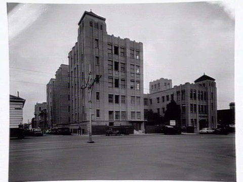 Cnr. William and Little Lonsdale Streets, Melbourne, showing Cancer Institute (now Peter MacCallum), c. 1953