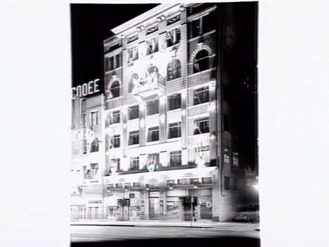 Masonic Club building Flinders St., Melbourne, 1954
