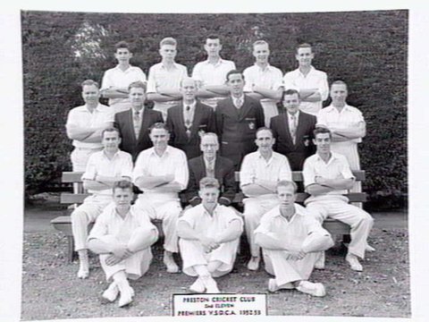 Preston cricket club 2nd Eleven, Premiers V.S.D.C.A. 1952-53, 1952–53