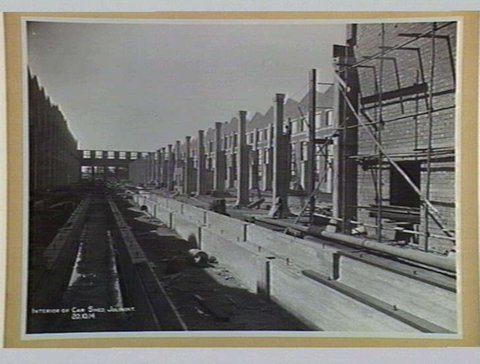 Interior of Car Shed, Jolimont, 1914