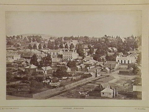 Clunes. View looking south 124 Miles N from Melbourne, 1870–80
