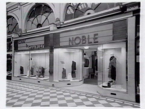Louis & Charles Noble, tailors and menswear, Royal Arcade, 335 Bourke Street, Melbourne, c. 1943