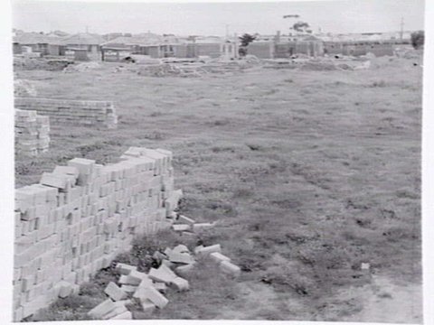 Houses under construction, Ashburton estate of Housing Commission?, 1949