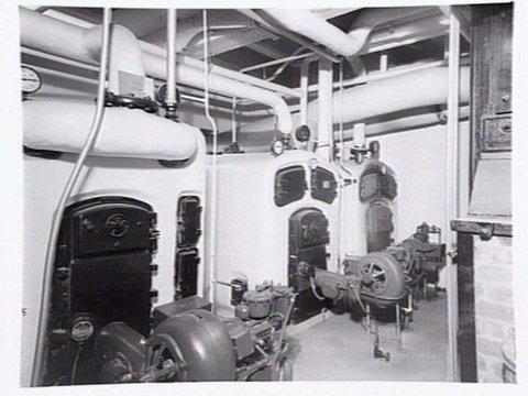 Boiler room at Bank of New South Wales, 368-74 Collins St., Melbourne, 1950