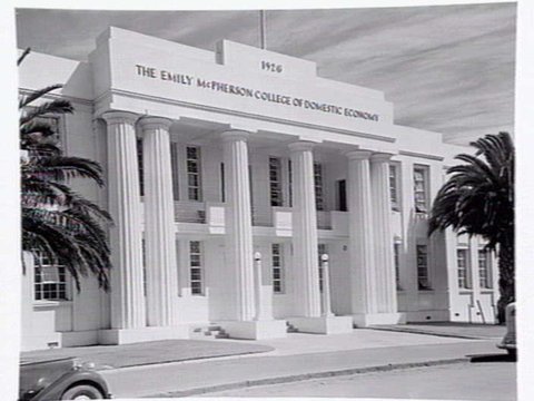 Exterior, Emily McPherson College of Domestic Economy, Russell Street, Melbourne, c. 1950