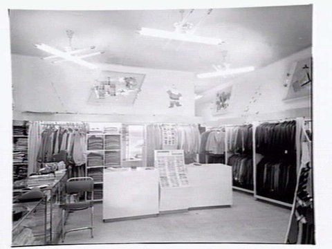 Interior, Boston Styles, Bourke Street, fashion shop, location unknown, c. 1951