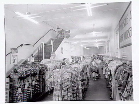 Interior of Rocks Self-Service Store, Little Collins Street, 1948–54
