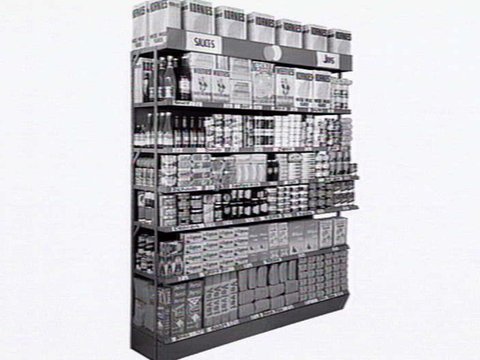 Steel grocery shelving by E.T. Brown, furniture manufacturer of 14 Alexandra Pde., Clifton Hill, 1953