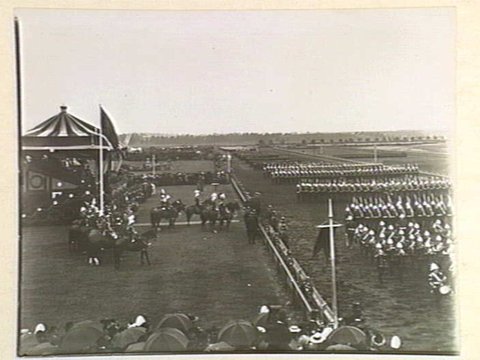 Royal review at Flemington, 1933