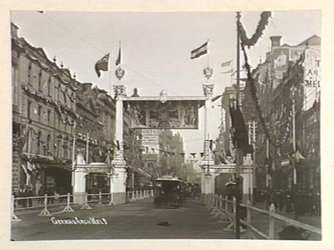 German Arch [Collins Street] Melb. [i.e. Melbourne], 1939