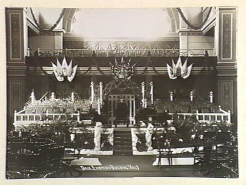 Dais. Exibition [i.e. Exhibition] Building Melb. [i.e. Melbourne], 1939