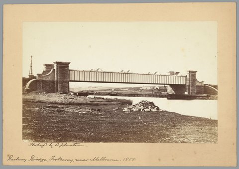 Railway Bridge, Footscray, near Melbourne. 1858