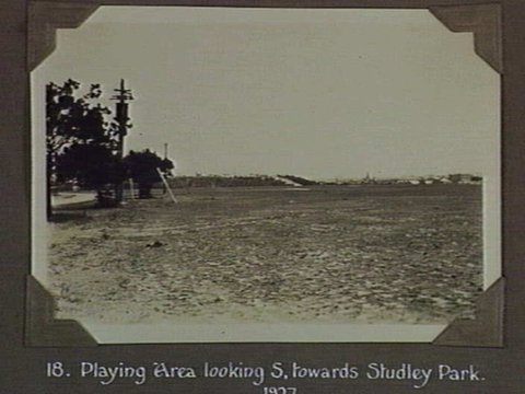 Playing Area looking S. towards Studley Park, 1927