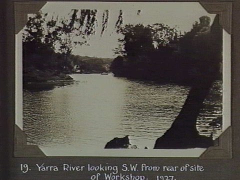Yarra River looking S.W. from rear of site of Workshop, 1927