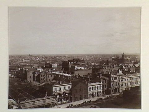 View of Melbourne from Bourke Street, looking towards South Melbourne, 1876–94