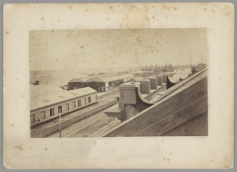 Flinders St. and Railway, c. 1863
