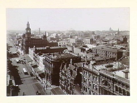 Elizabeth Street looking north-east from Little Collins Street, 1913–14