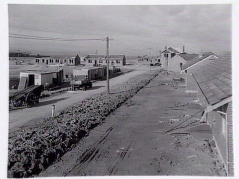 Construction of duplex housing by the Housing Commission of Victoria at Port Melbourne, c. 1940