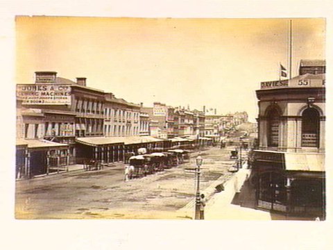 Bourke Street Melborne [i.e. Melbourne][looking West], 1885–87
