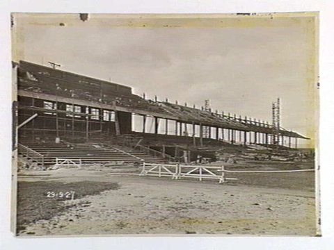 Construction of Caulfield Racecourse, 1927
