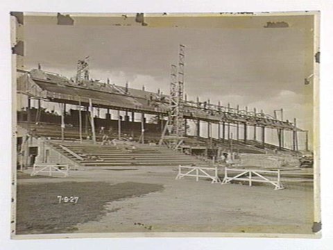 Construction of Caulfield Racecourse, 1927