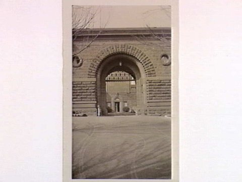 Old Melbourne Gaol, Franklin Street entrance, 1934