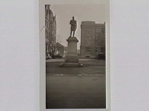 Statue of Francis Ormond, situated at the entrance to RMIT, Latrobe St., Melbourne, 1934