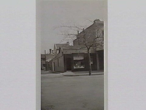The tuck shop opposite the Model School, Spring St, 1933